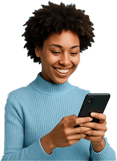 Woman using phone